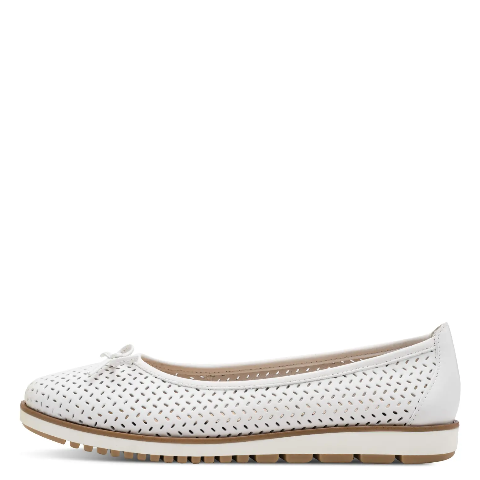 Балерини TAMARIS - 1-22121-42-117 WHITE LEATHER