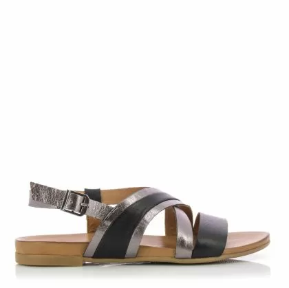 Дамски равни сандали ALTEA - 030.20.0010-black-pewter211