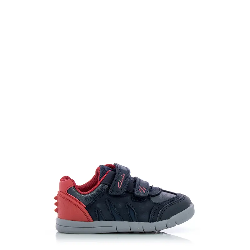 Сникърс Момчета CLARKS - 26161440 Rex Play T Navy/Red Lea