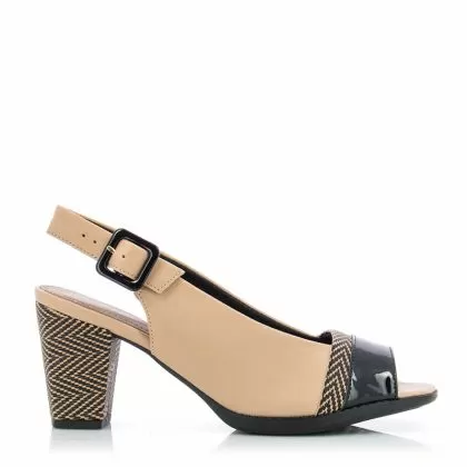 Дамски сандали на ток PICCADILLY - 62400200000007 PRETO/VERNIZ