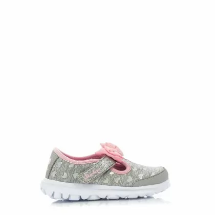 Детски сникърс момичета SKECHERS - 81162-grey/pink201