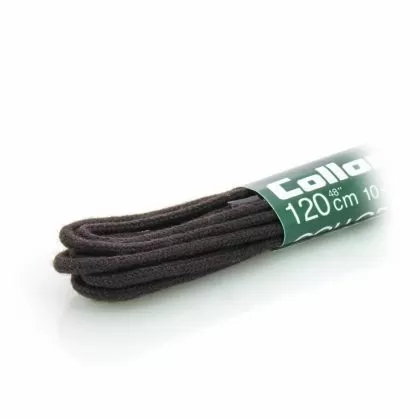 Тънки връзки за обувки 120 см COLLONIL тъмно кафяви - 9506-696