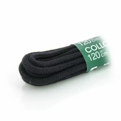 Кръгли връзки за обувки 120 см COLLONIL черни - 9516-000
