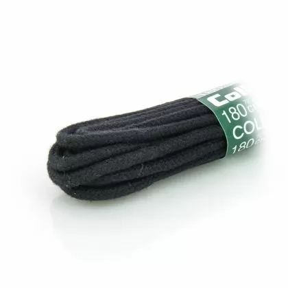 Кръгли връзки за обувки 180 см COLLONIL черни - 9518-000