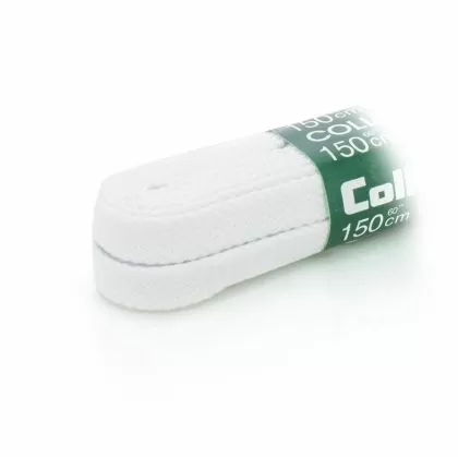 Плоски връзки за обувки 150 см COLLONIL бели - 9527-001