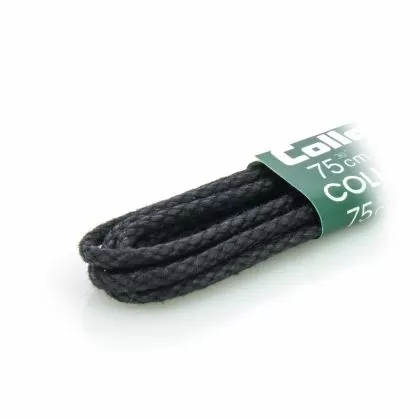 Тънки връзки за обувки с вакса 75 см COLLONIL черни - 9533-000