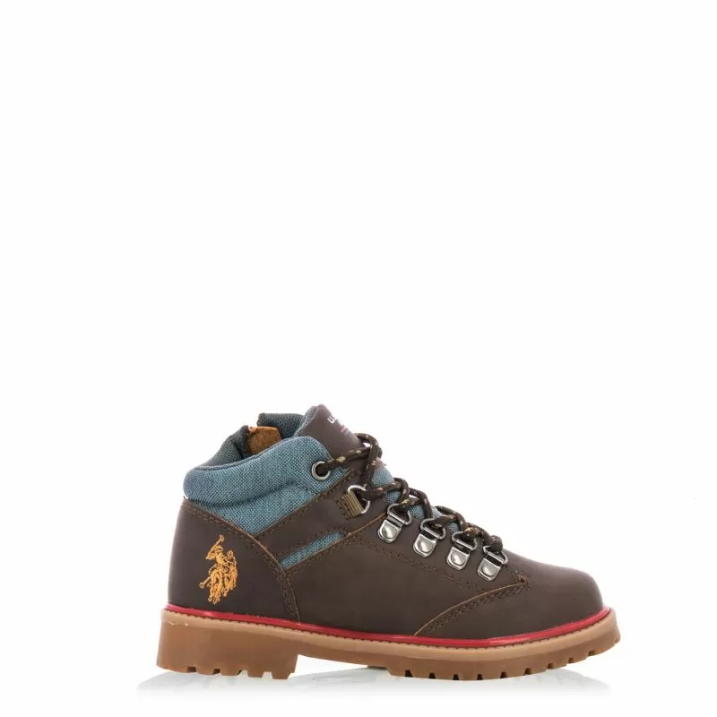 Детски боти момче U.S. POLO - winny4168-dkbrown202