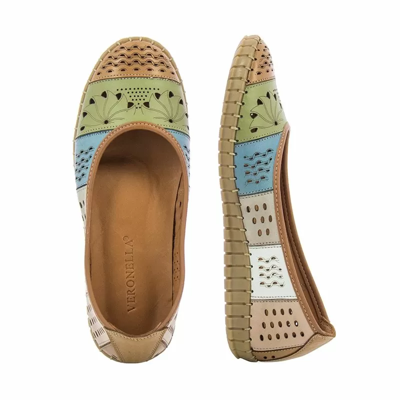 Балерини VERONELA - 398.721 TAN MIX