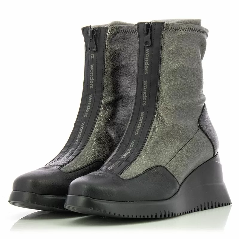 Дамски Боти На Платформа WONDERS - G-6614 INDIA NEGRO/ARTEMIS PLOMO - Image 5