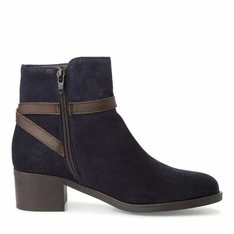 Дамски Боти На Ток TAMARIS - 1-25017-41-807  NAVY SUEDE