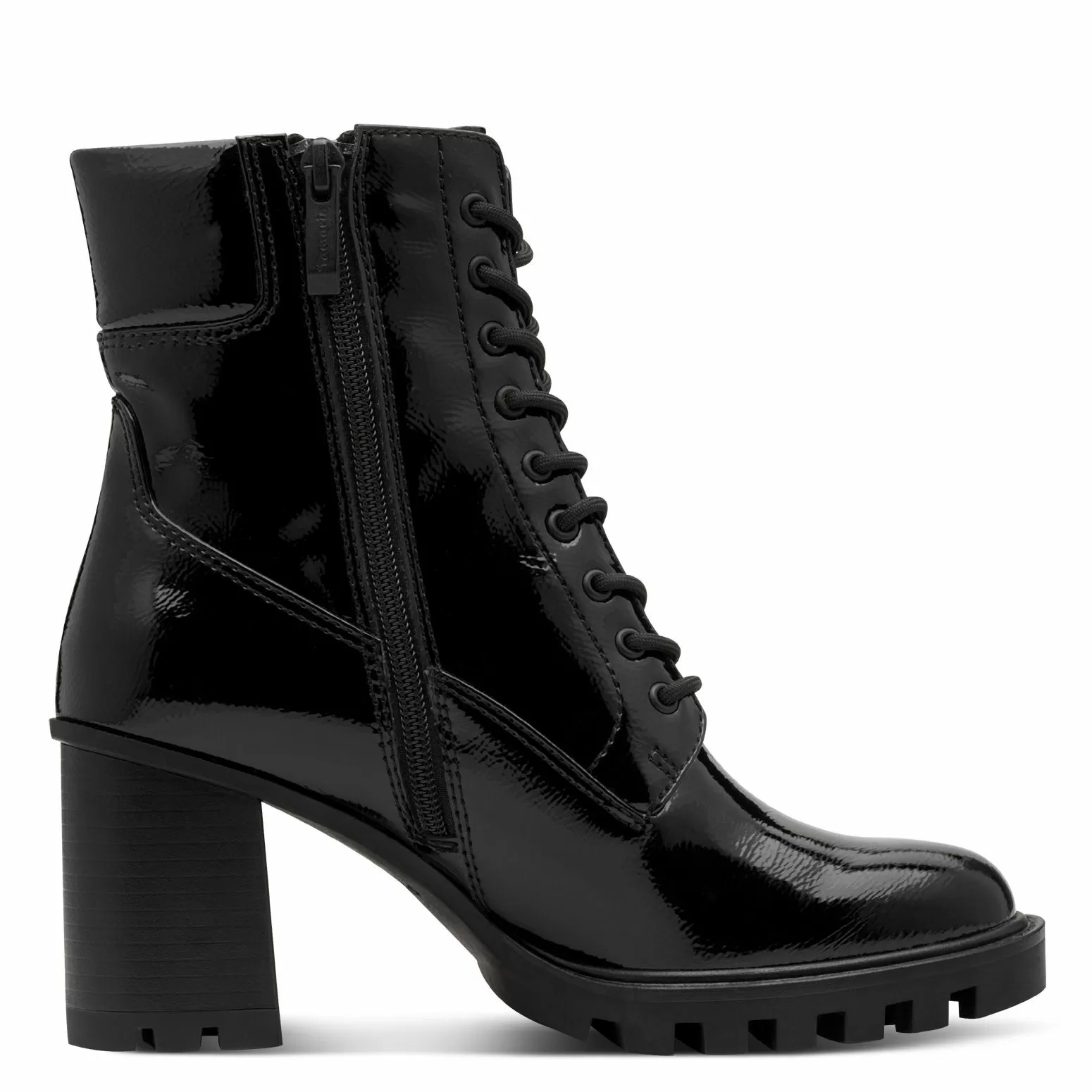 Дамски Боти На Ток TAMARIS - 1-25132-45-018 BLACK PATENT