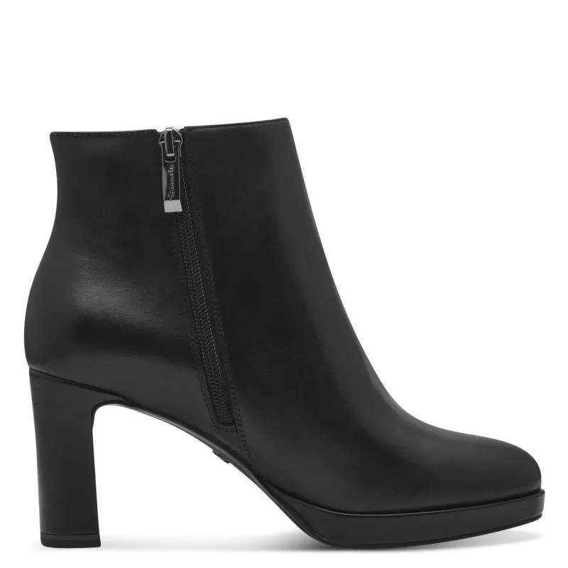 Дамски Боти На Ток TAMARIS - 1-25329-43-003 BLACK LEATHER