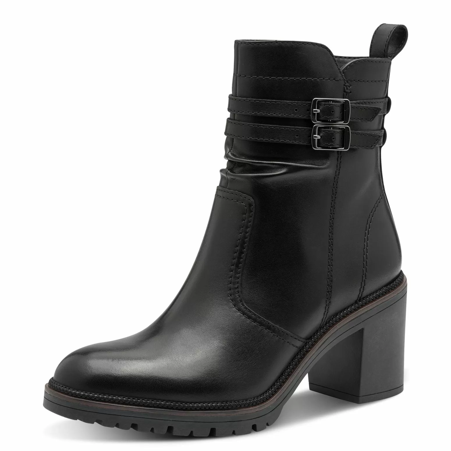 Дамски Боти На Ток TAMARIS - 1-25383-45-003 BLACK LEATHER