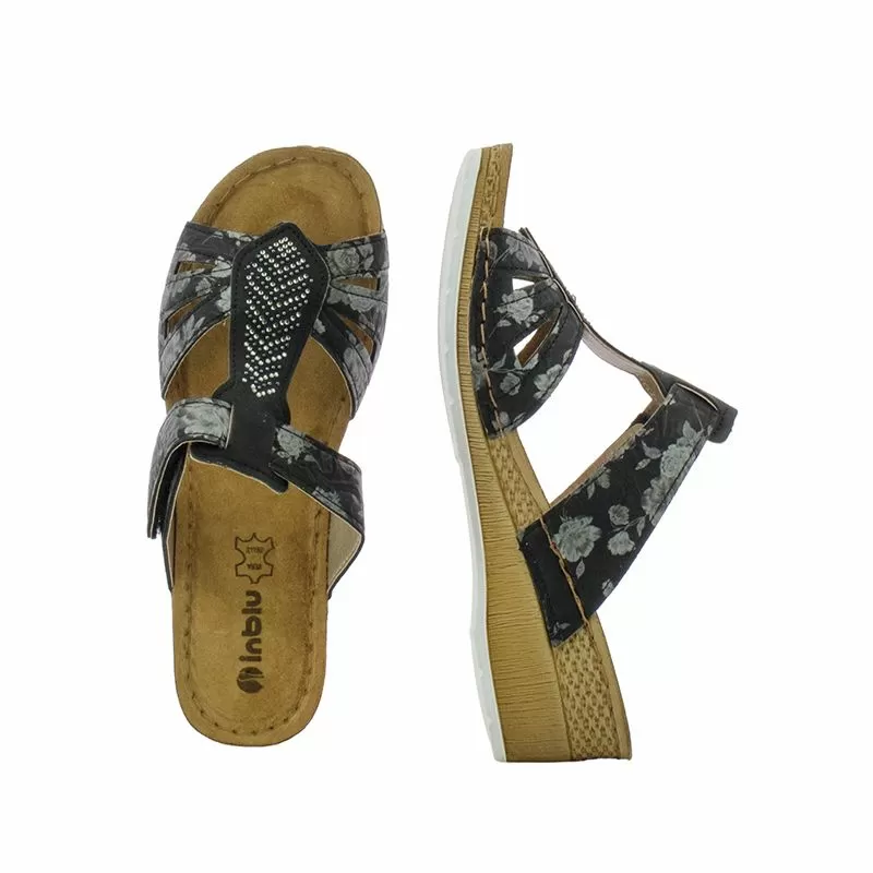 Дамски Чехли На Платформа INBLU - NERO NERO