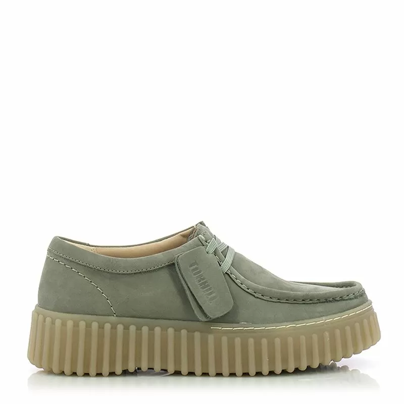 Дамски Ежедневни CLARKS - 26181190 TORHILL BEE LIGHT GREEN NUB