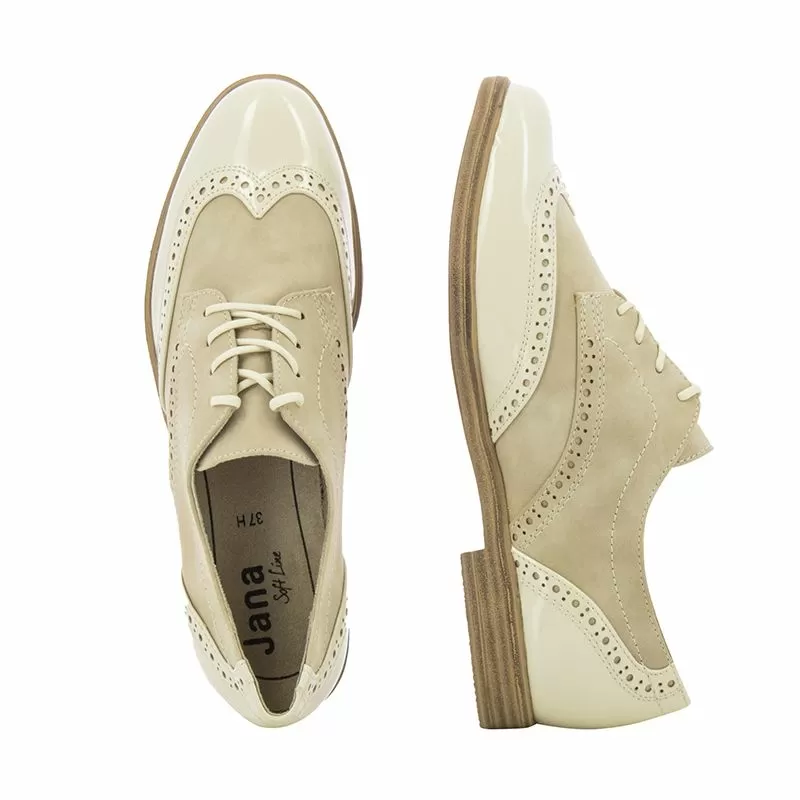Дамски Ежедневни Jana Softline - 8-23260-42 424 CREME PATENT