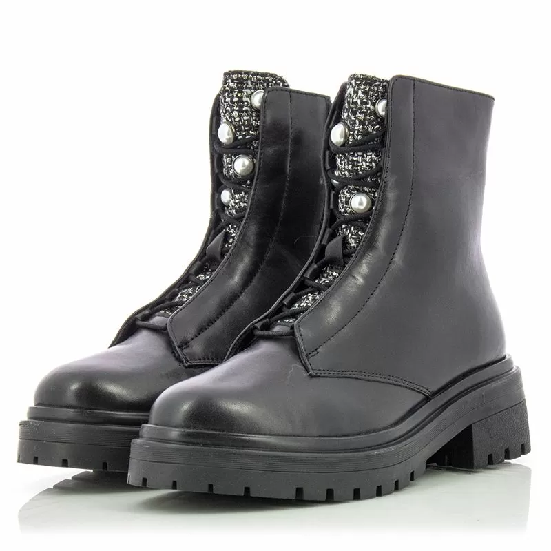 Дамски Кубинки APEPAZZA - F2COMBAT31/DIA CAMELIA-BLACK - Image 5