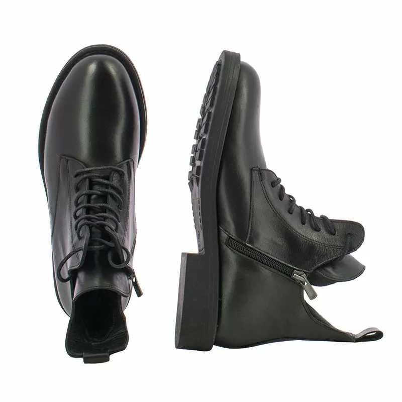 Дамски Кубинки CARLO FABIANI - 247-8455 BLACK LEATHER