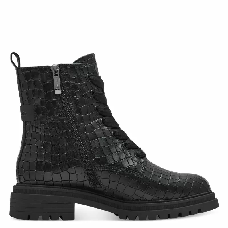 Дамски Кубинки TAMARIS - 1-25208-43-028 BLACK CROCO