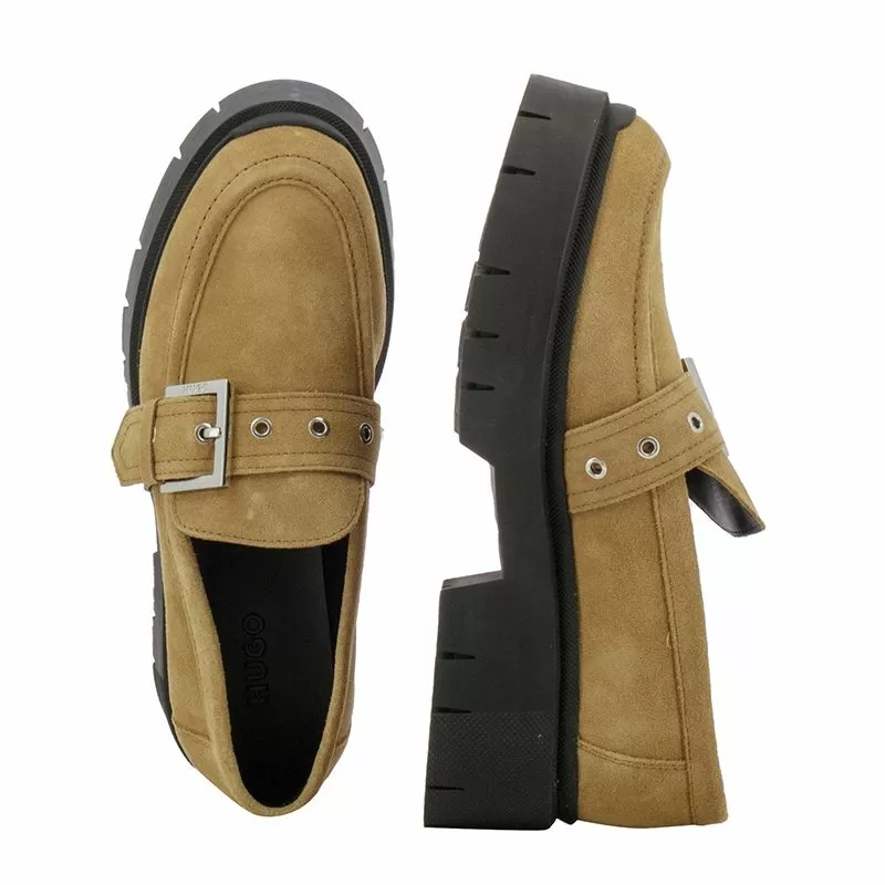 Дамски Лоуфър HUGO - 50541731 KRIS LOAFER BKSD OPEN BEIGE