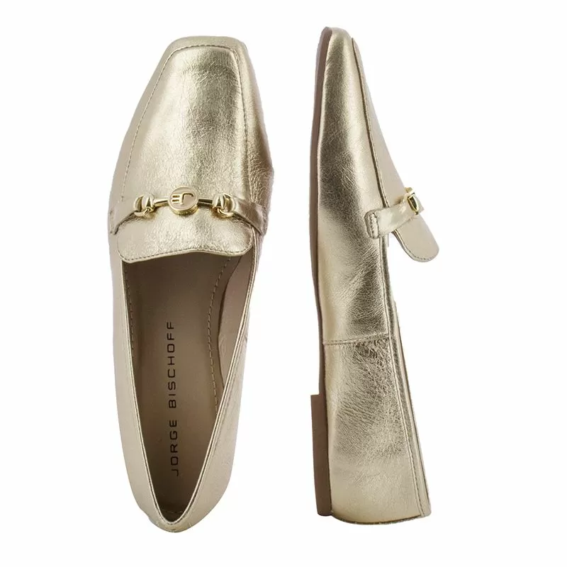 Дамски Лоуфър JORGE BISCHOFF - 22274005004 METALIC CLARO