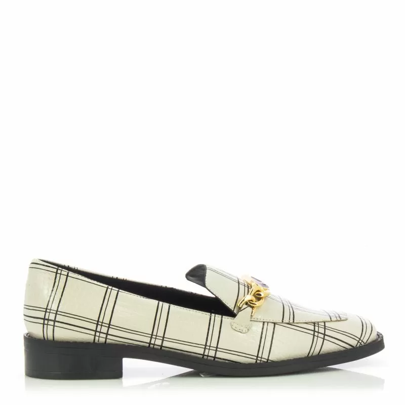 Дамски Лоуфър JORGE BISCHOFF - J10654040001 OFF WHITE/BLACK