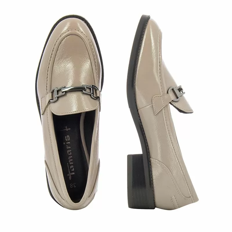 Дамски Лоуфър TAMARIS - 1-1-24301-21 TAUPE PATENT