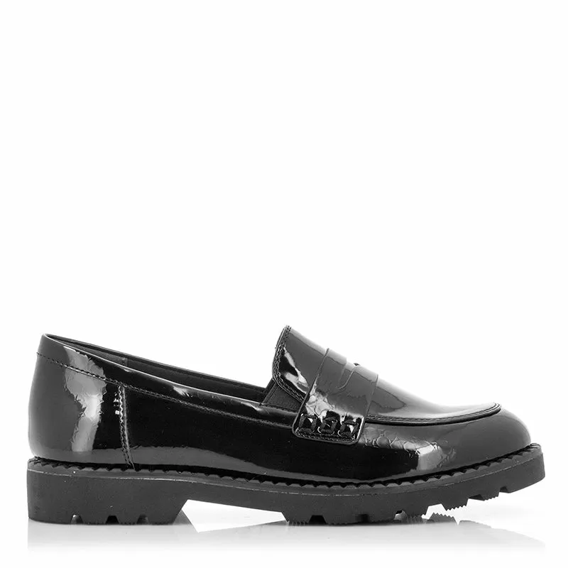 Дамски Лоуфър TAMARIS - 1-1-24312-21 BLK PATENT STR