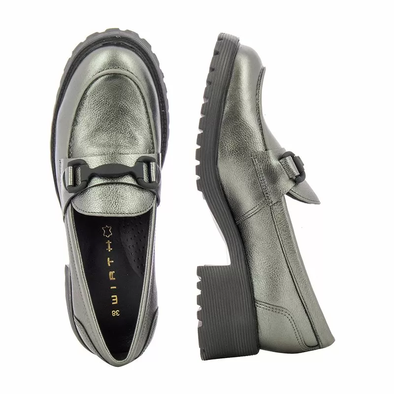 Дамски Лоуфър WIRTH - 76515 MAGNO METALLIC NAPA PEWTER