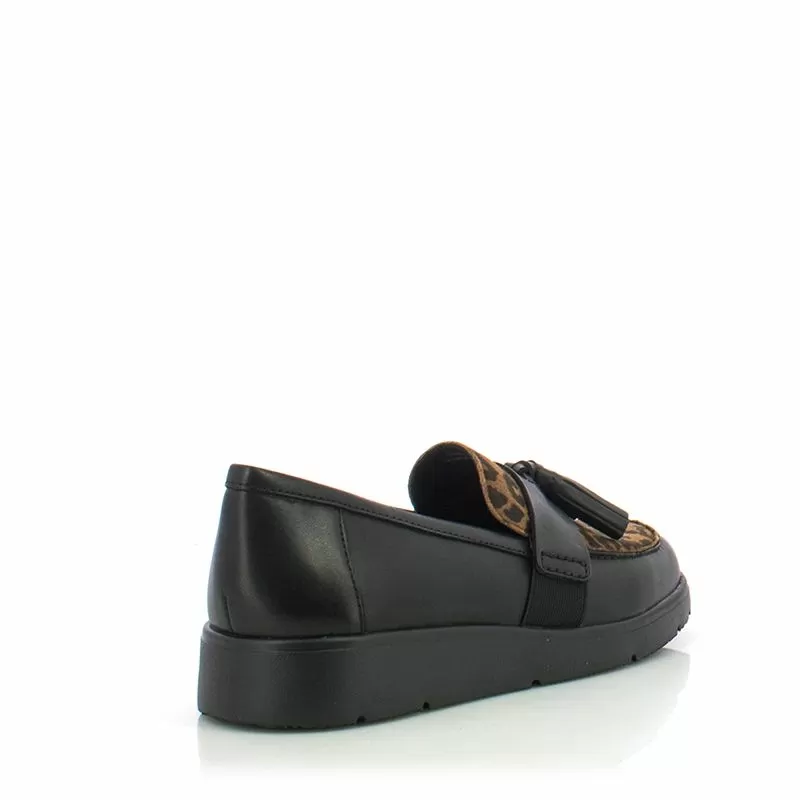 Дамски Мокасини GEOX - D04LCA D ARLARA BLACK/COGNAC - Image 5