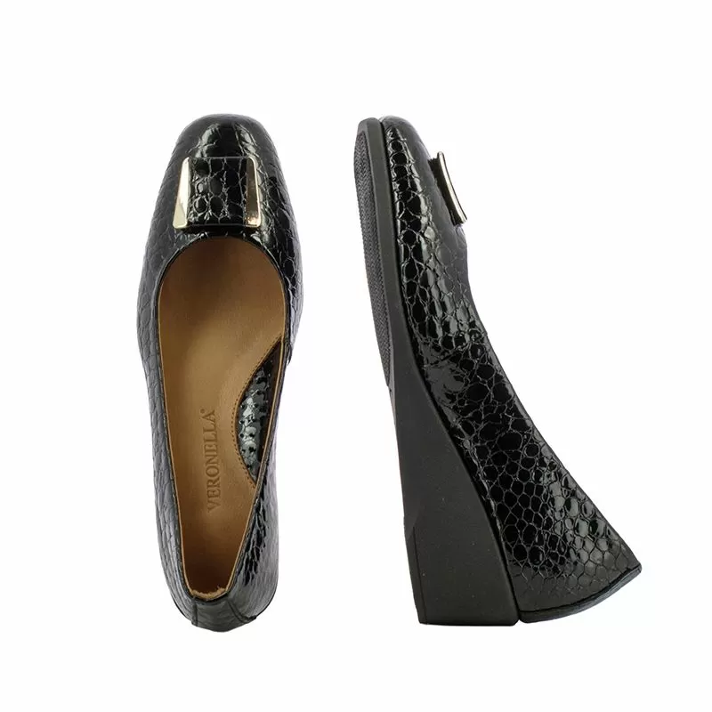 Дамски Обувки На Платформа VERONELLA - 25140128 BLACK CROCCO