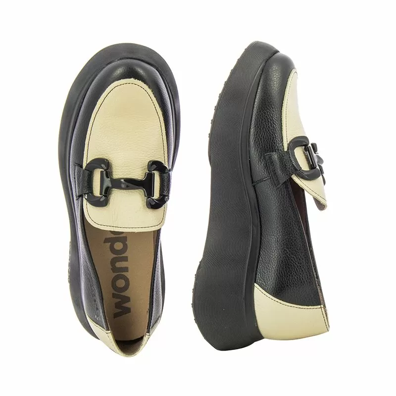 Дамски Обувки На Платформа WONDERS - A-3604 MONTREAL WILD NEGRO/CREAM