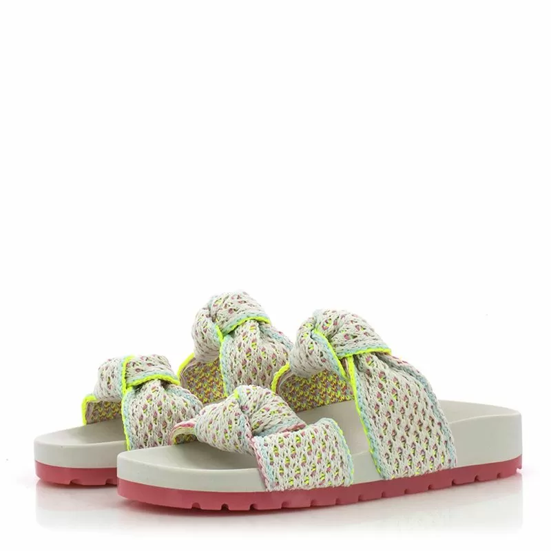 Дамски Плажни Чехли PETITE JOLIE - PJ7315 KNIT FLAT OFF WHITE - Image 5