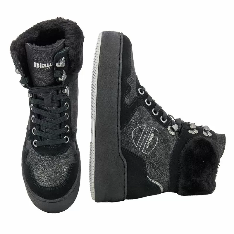 Дамски Равни Боти BLAUER - F3MADELINE09/SHM BLACK - Image 5