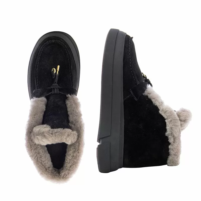 Дамски Равни Боти CARLO FABIANI - 109414 BLACK SUEDE