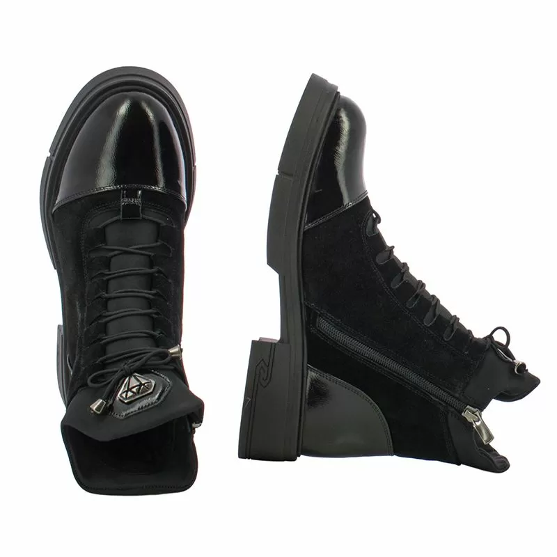 Дамски Равни Боти CARLO FABIANI - 154-6001 BLACK - Image 5