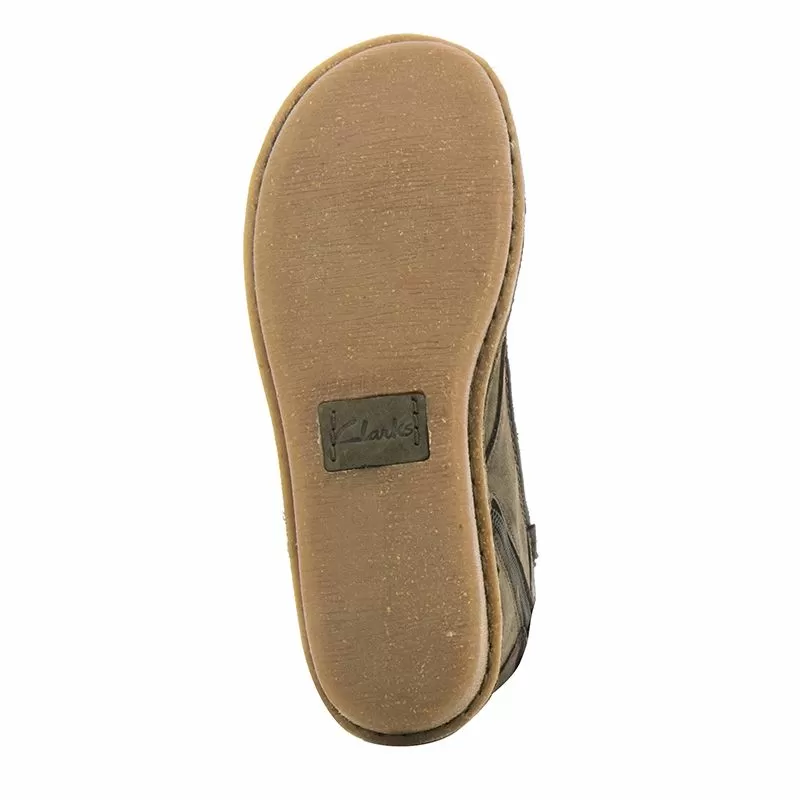 Дамски Равни Боти CLARKS - 26173886 FUNNY CEDAR DARK OLIVE NUB - Image 5