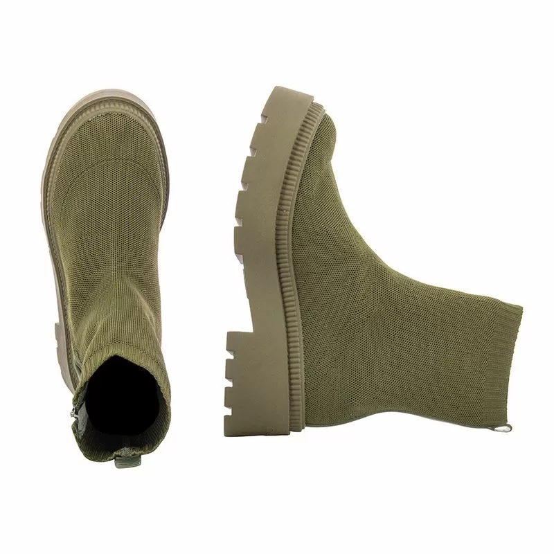 Дамски Равни Боти PETITE JOLIE - PJ6792 KNIT/J-LASTIC OLIVE/SOLA OLIVE