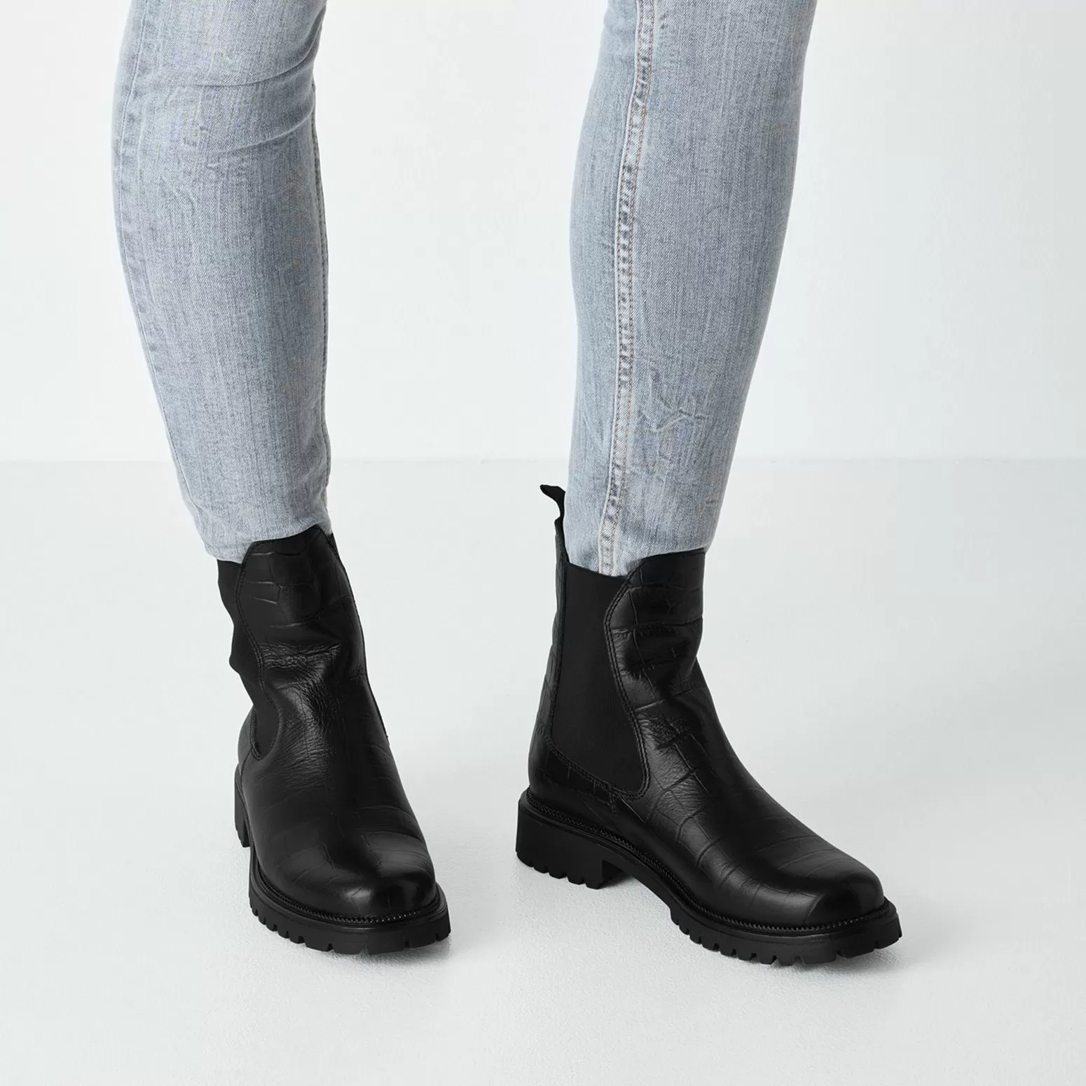 Дамски Равни Боти TAMARIS - 1-25427-41-028 BLACK CROCO - Image 7