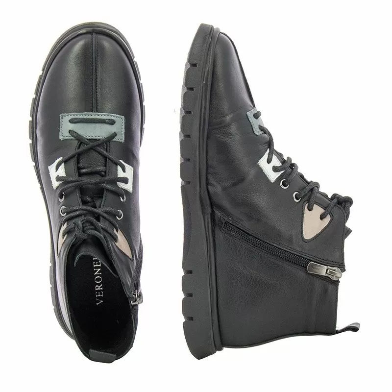 Дамски Равни Боти VERONELLA - 19087 CLOUDY BLACK COMB.