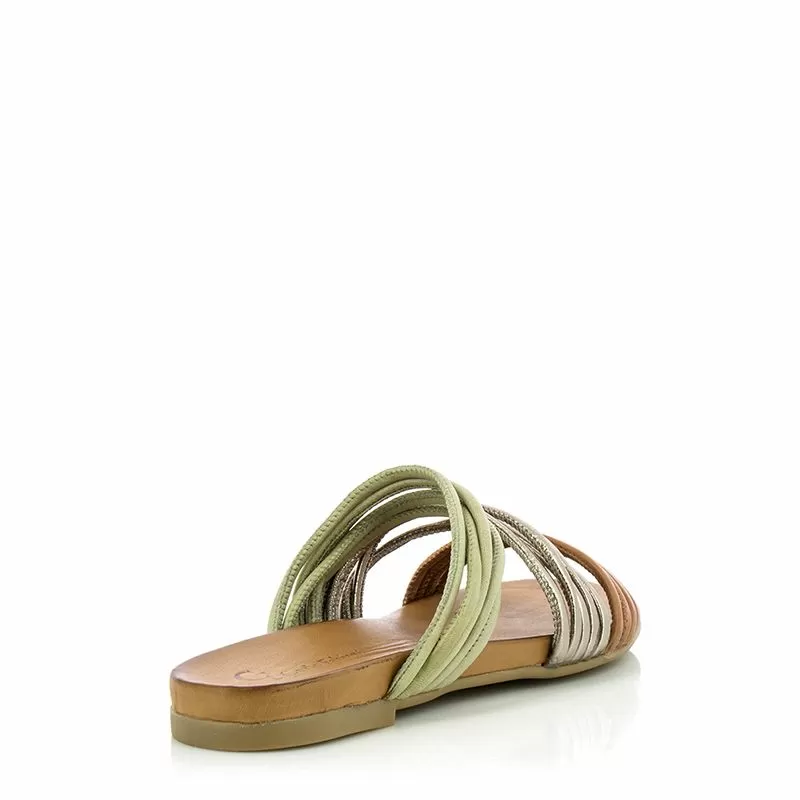 Дамски Равни Чехли CARLO FABIANI - 030-02-1425 SCORPION-COCONUT