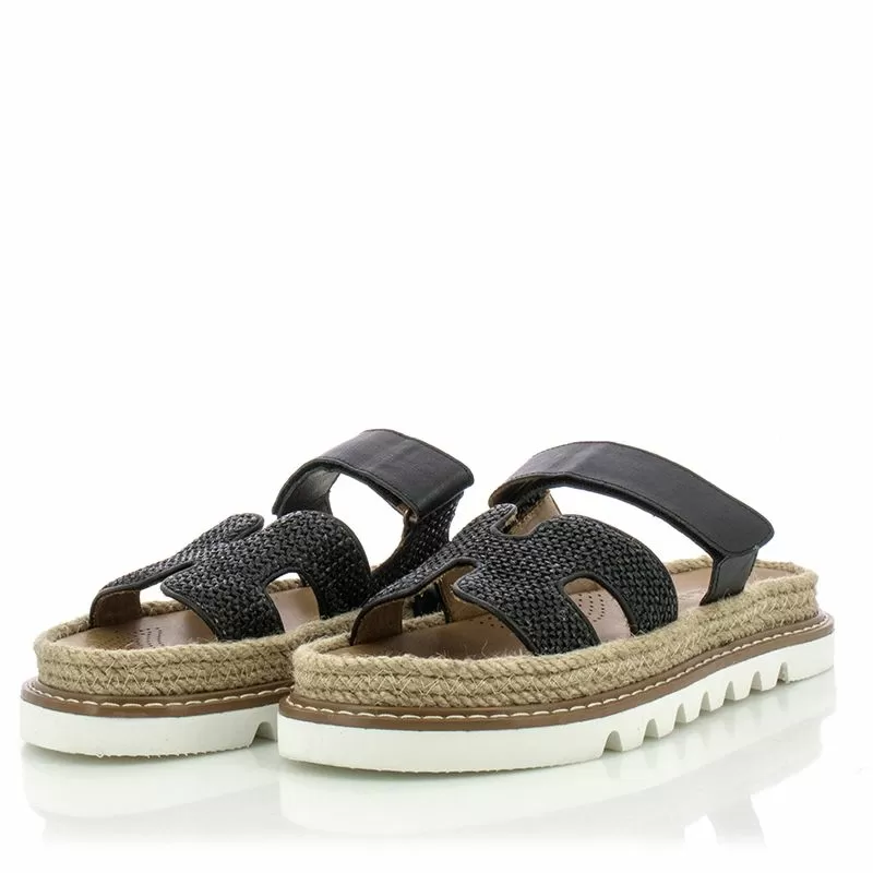 Дамски Равни Чехли CARLO FABIANI - 229-122 BLACK/BEIGE - Image 5