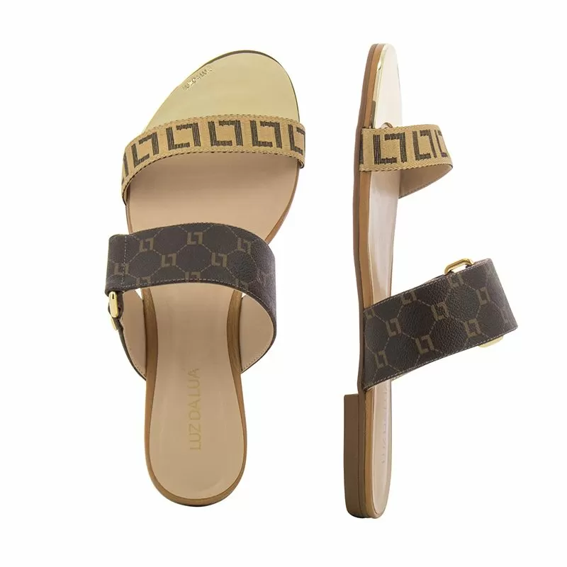 Дамски Равни Чехли LUZ DA LUA - 53120010 MOCCA/AMEDOA