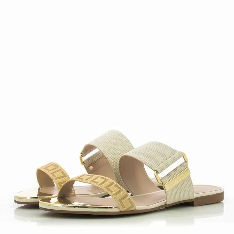 Дамски Равни Чехли LUZ DA LUA - 53120010 PRETO- PANNA/PANNA - Image 5