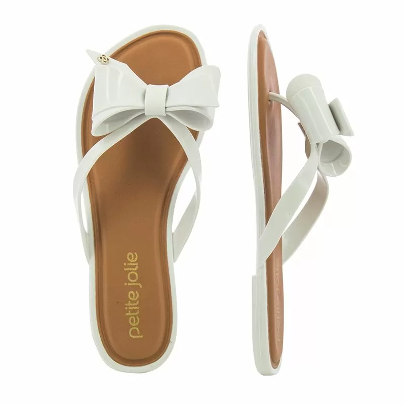 Дамски Равни Чехли PETITE JOLIE - PJ6549 WHITE/CARAMEL - Image 5