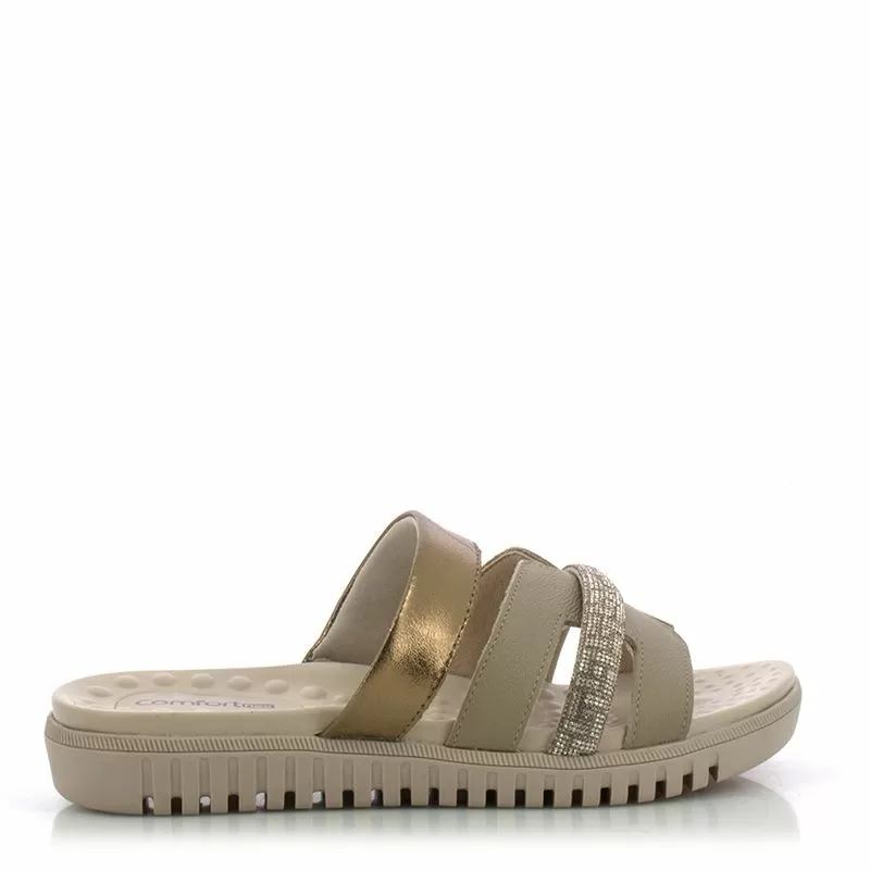 Дамски Равни Чехли RAMARIM - 2445402 WALNUT/NATURAL/BRONCE - Image 5