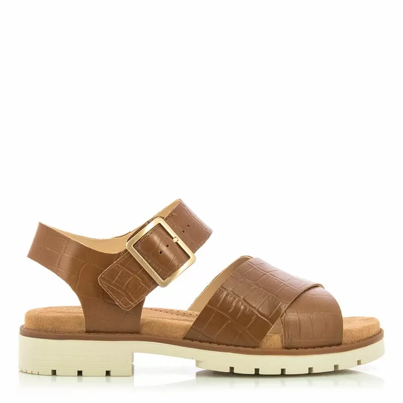 Дамски Равни Сандали CLARKS - 26176323 ORINOCO CROSS TAN INTEREST
