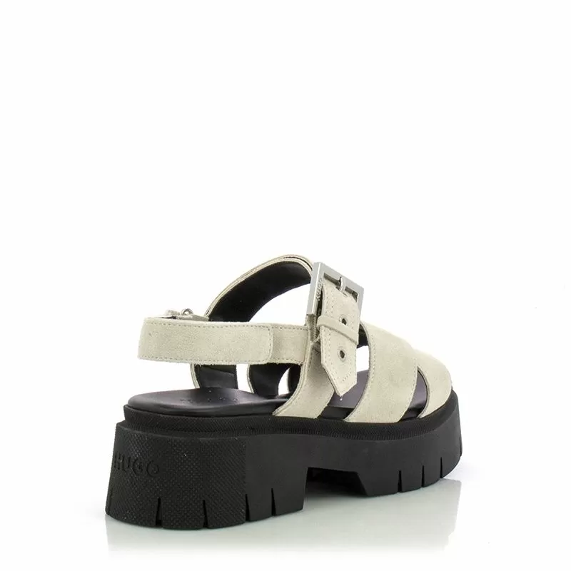 Дамски Равни Сандали HUGO - 50541753 KRIS SANDAL BKSD NATURAL - Image 5