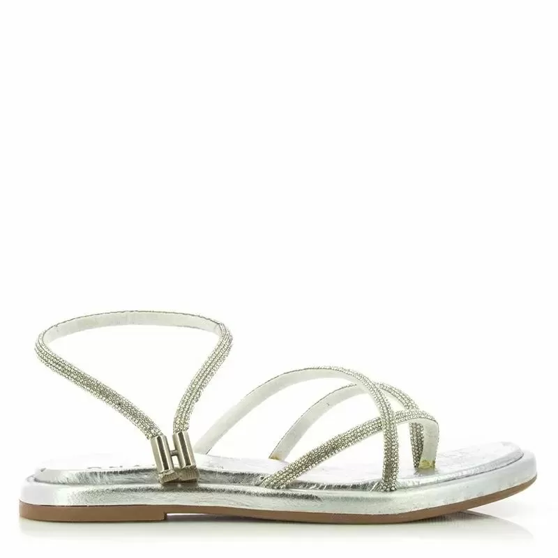 Дамски Равни Сандали ONAKO - 237  ALL MEATLIC SILVER