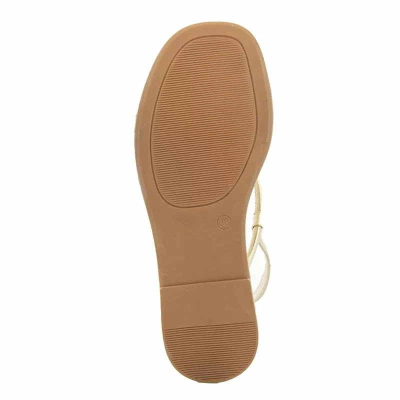 Дамски Равни Сандали ONAKO - 2372  ALL METALIC GOLD